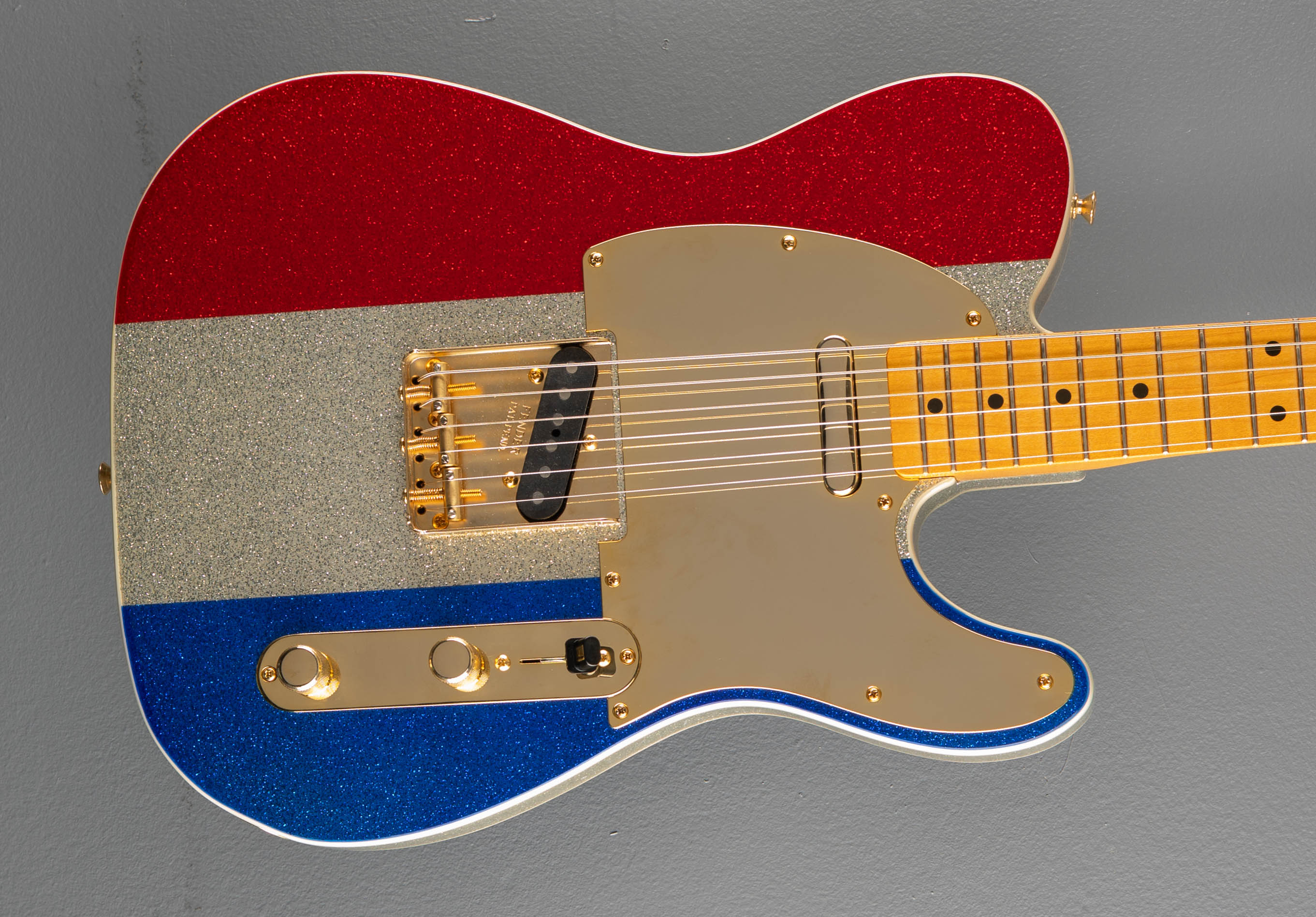 Buck Owens Telecaster - Red, Silver and Blue Sparkle